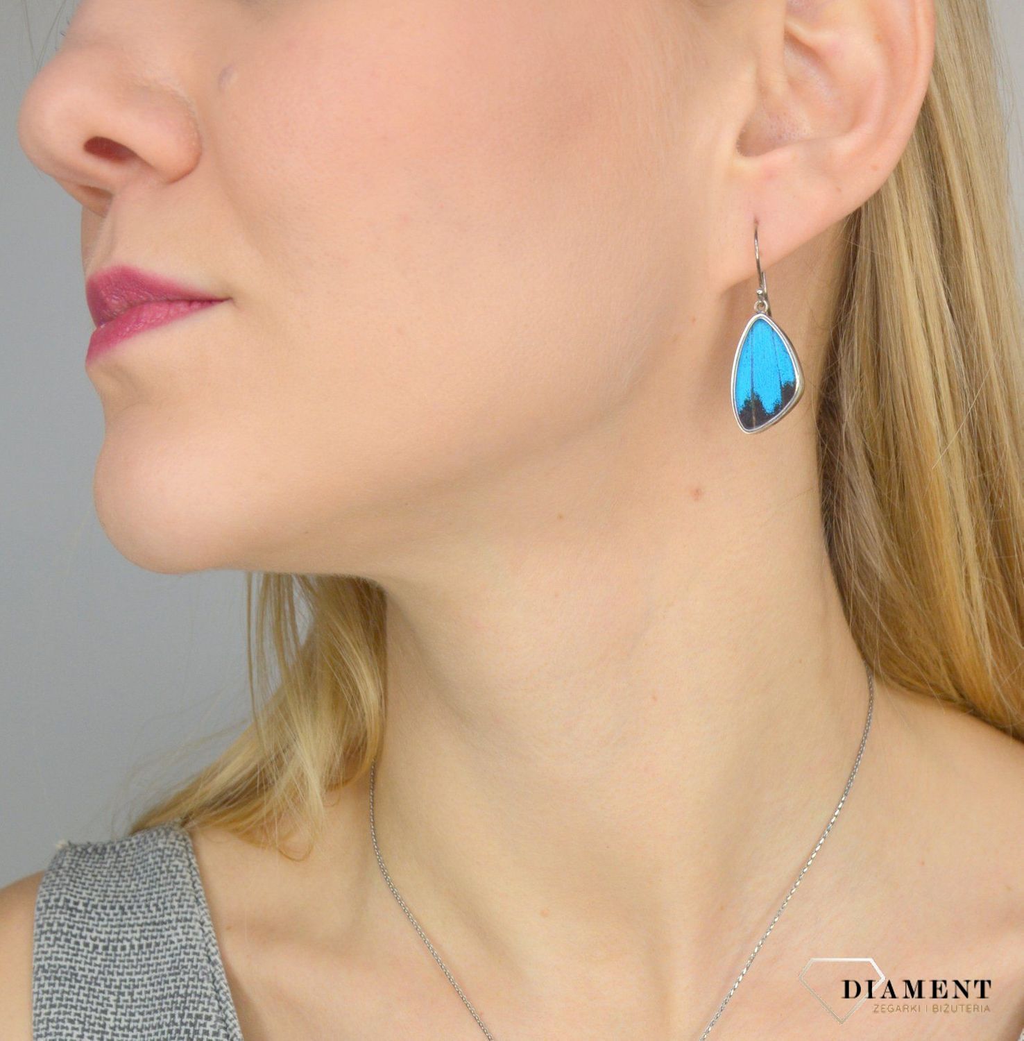 Kolczyki srebrne wiszące 'Nauralne skrzydła motyla' KM 2942 (1).jpg